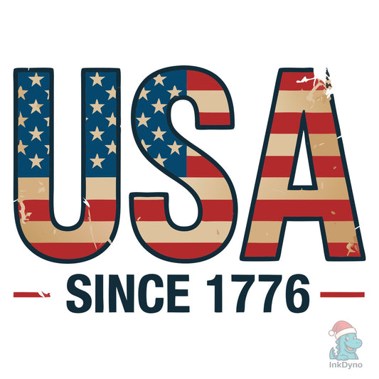 Usa Flag Design Since 1776 Design - DTF Transfer
