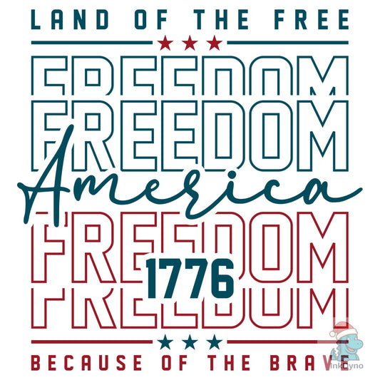 4th of July America Land of the Free - DTF Transfer