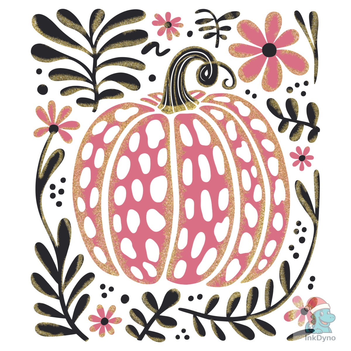 Boho Floral Pink Pumpkin Shirt