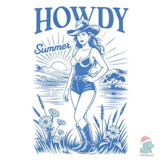 Howdy Summer Cowgirl - DTF Transfer