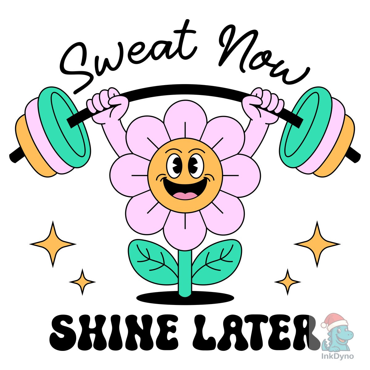 Motivational Fitness Flower T-shirt