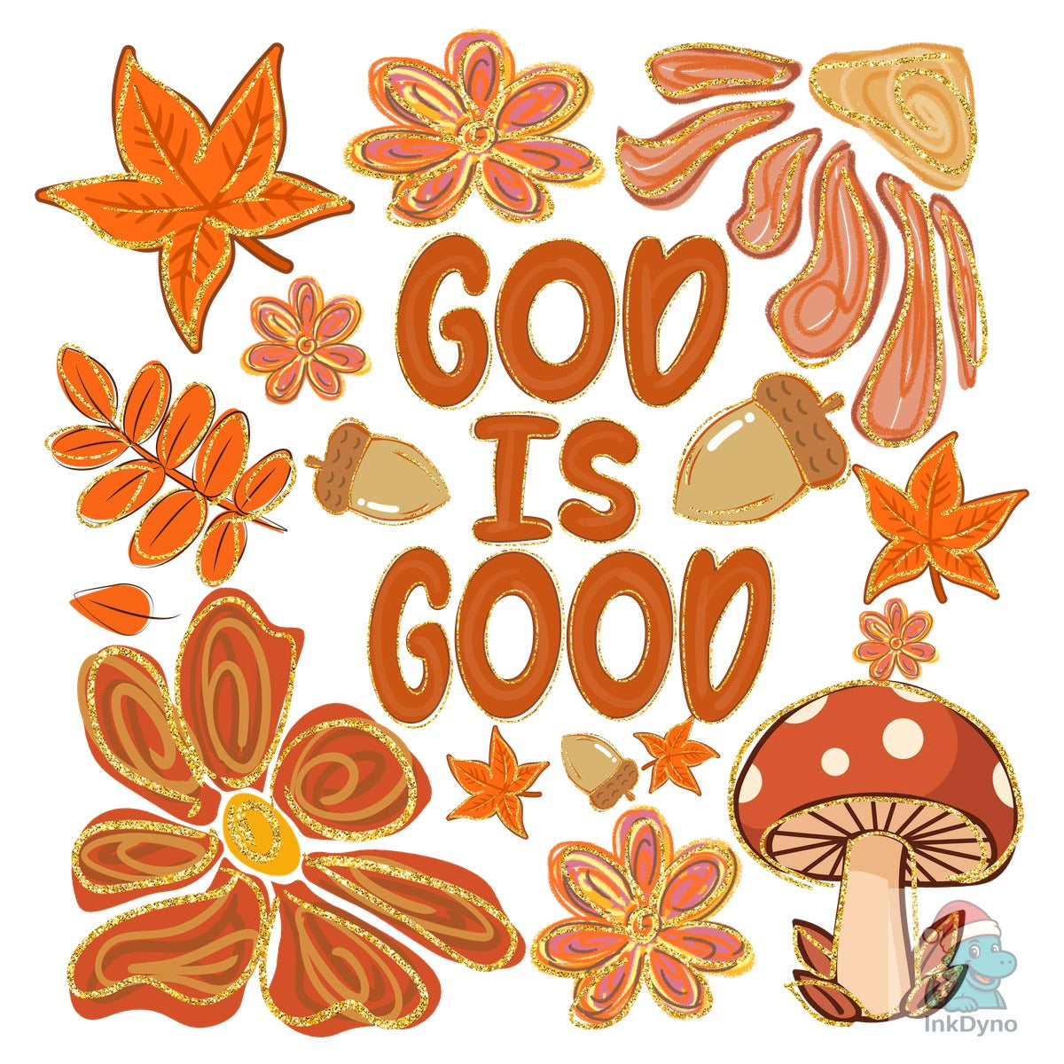 Floral Fall Christian God is Good