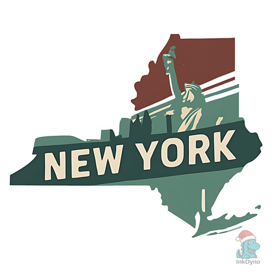 New York State Map - DTF Transfer