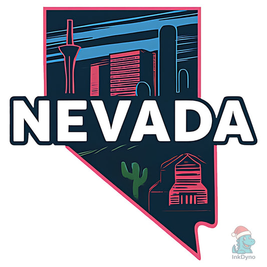 Nevada State Map - DTF Transfer