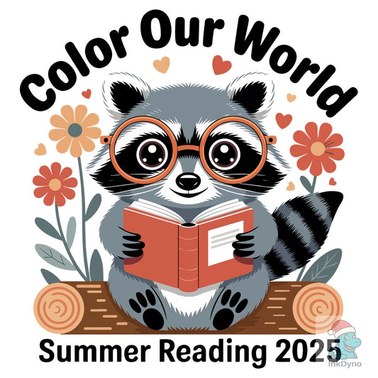 Color Our World Raccoon T-Shirt - DTF Transfer