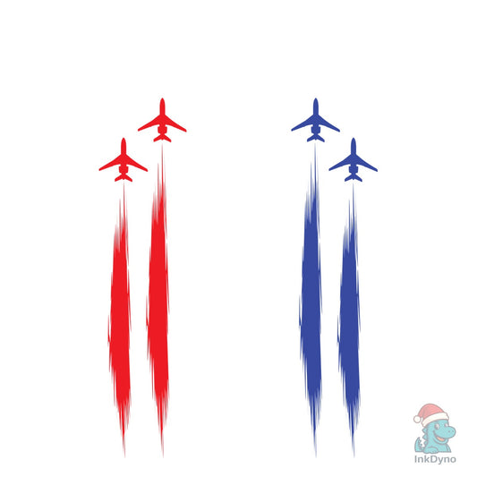 Womens Red White Blue Air Force Flyover - DTF Transfer