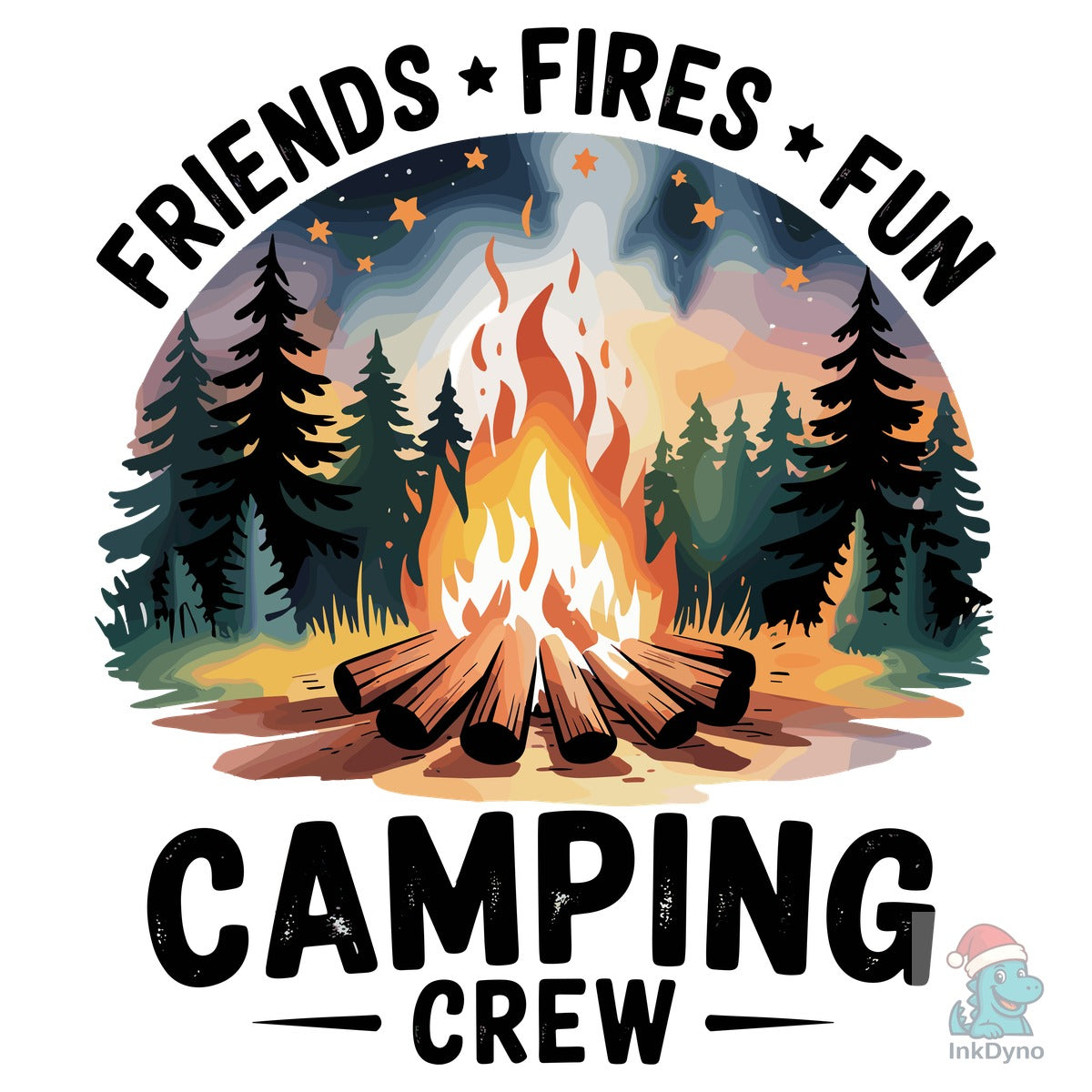 Friends Fires Fun Camping Crew