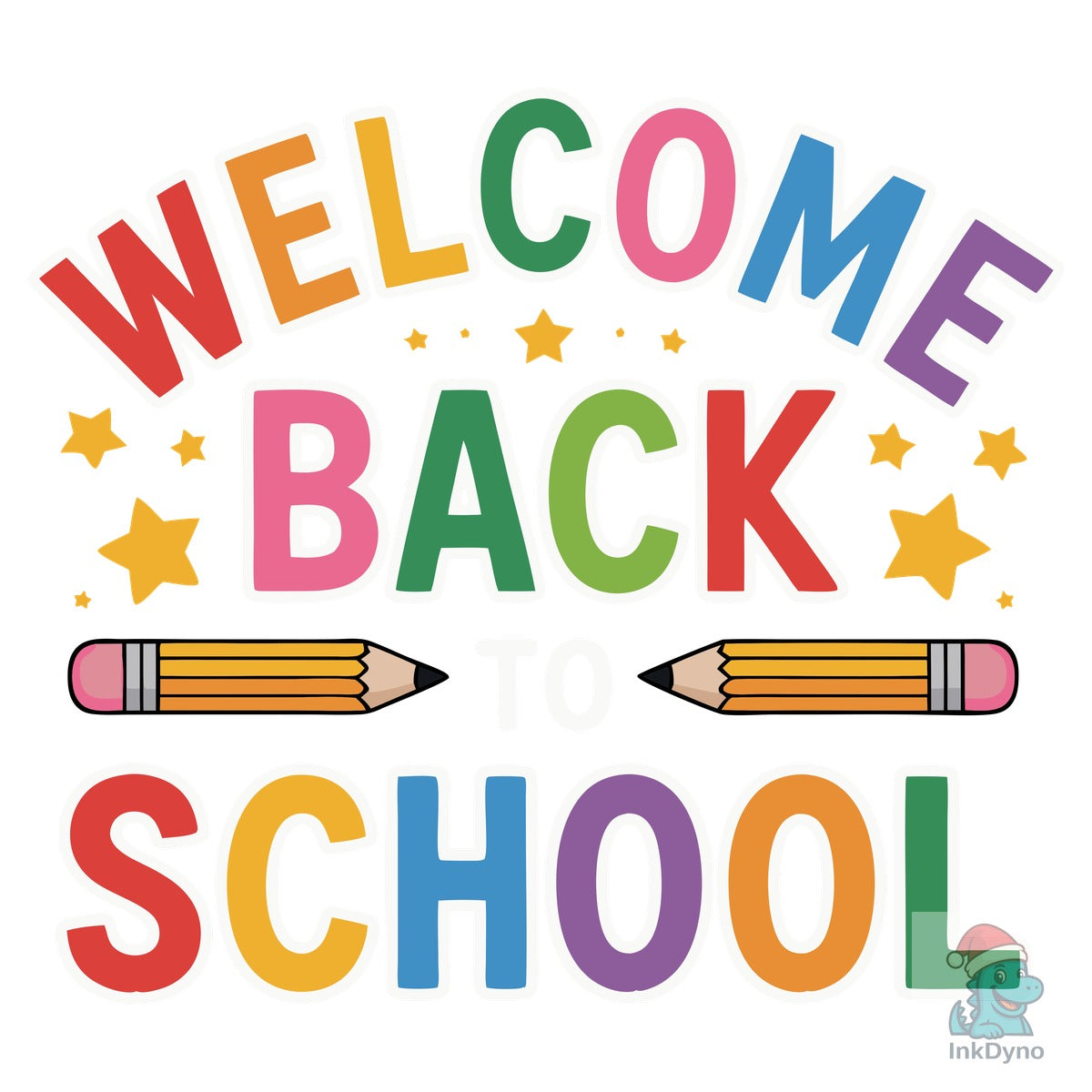 Welcome Back to School Typo Design