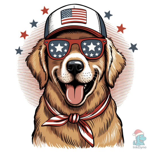 4th of July Patriotic Dog - DTF Transfer