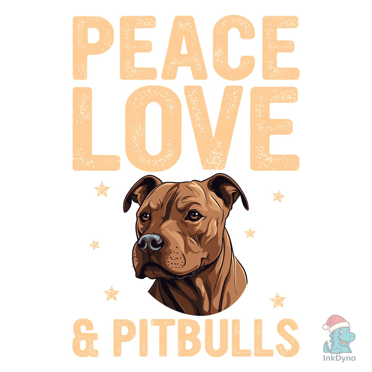 Peace Love Pitbull Dog T-Shirt