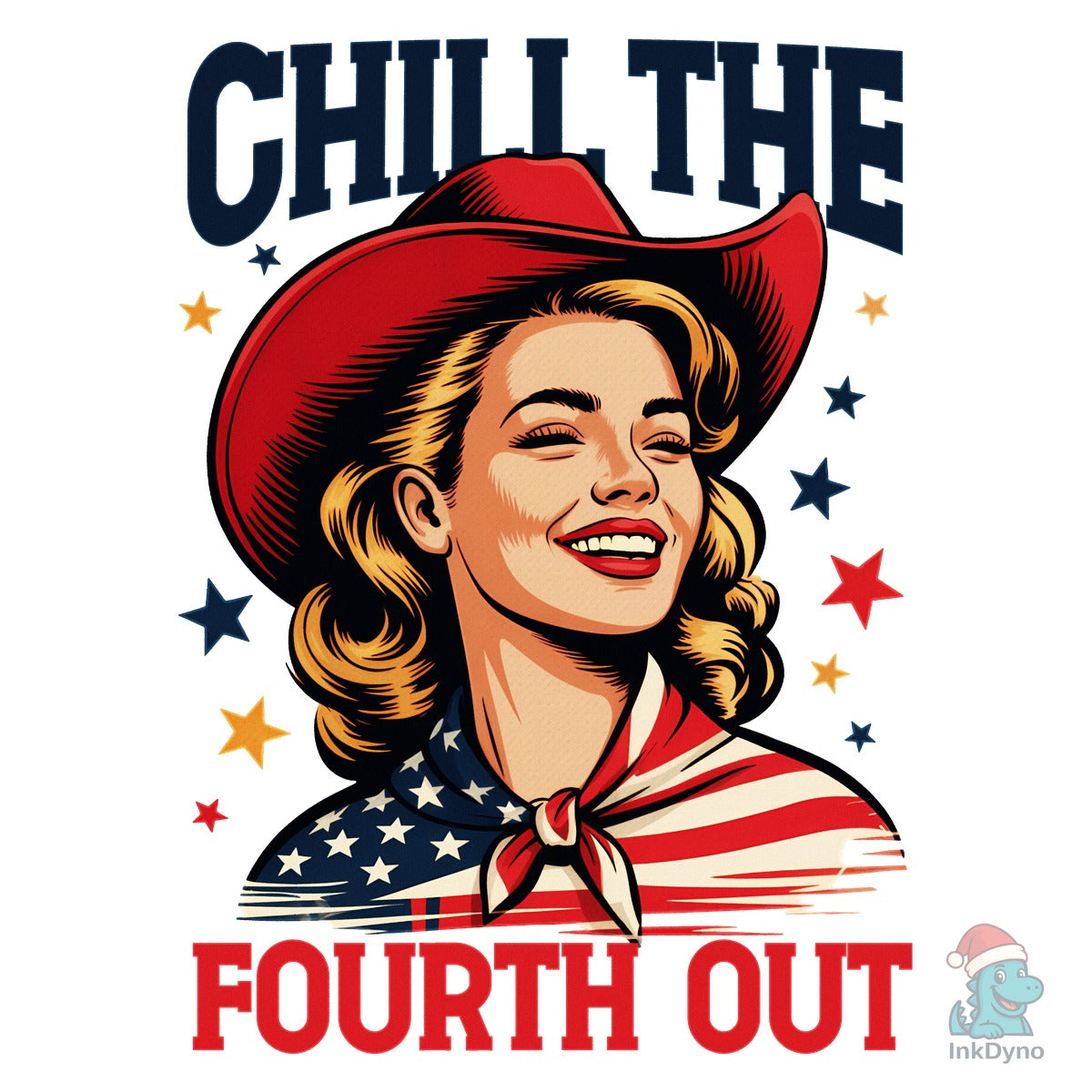 Retro 4th July Cowgirl Sublimation