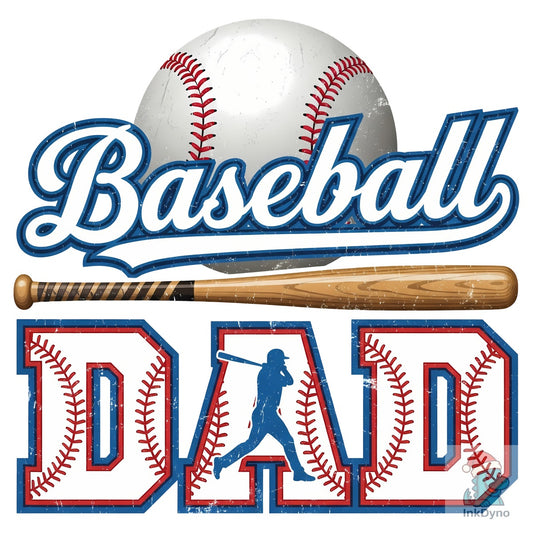 Baseball Dad Distressed Sports - DTF Transfer