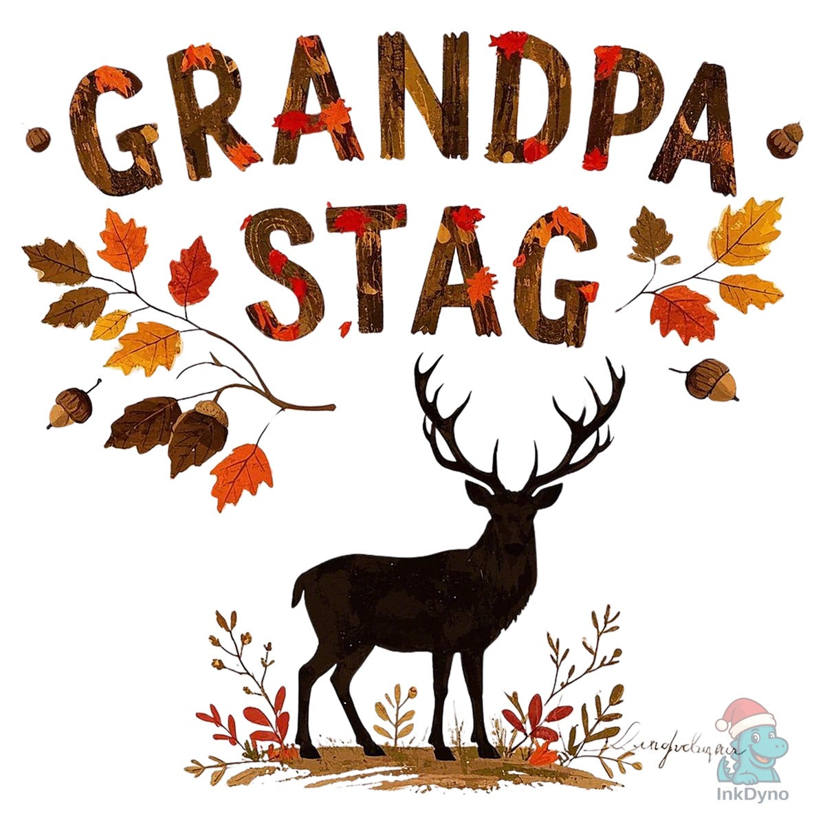 Grandpa Stag Autumn Woodland T-Shirt