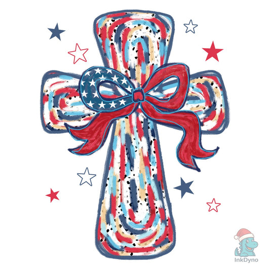Stars & Stripes and Jesus Christ - DTF Transfer