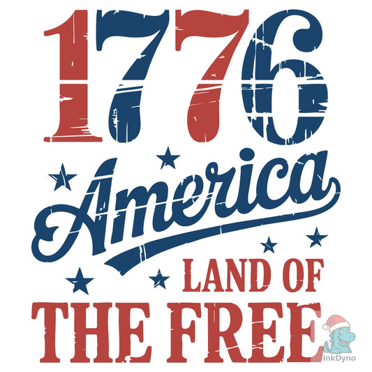 1776 America Land of the Free USA - DTF Transfer