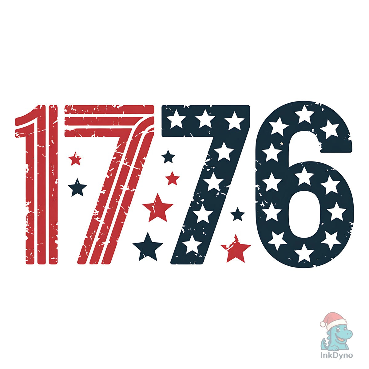 1776 Patriotic Distressed Edge