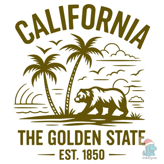 California the Golden State - DTF Transfer