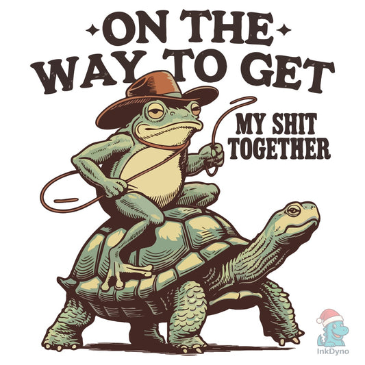 Cowboy Frog - Turtle Ride Humor - DTF Transfer