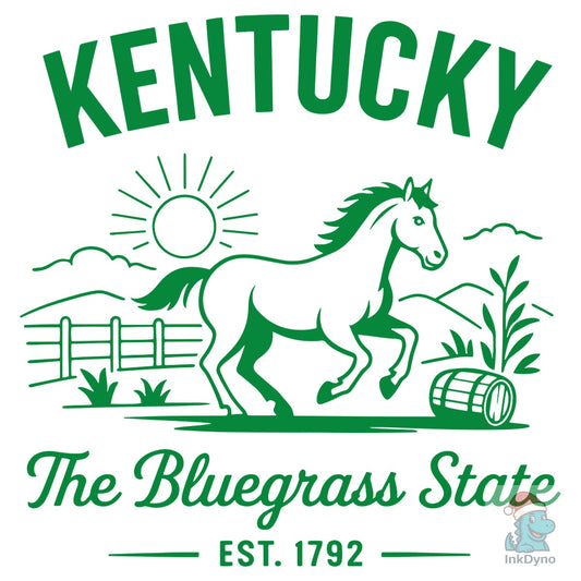 Kentucky the Bluegrass State - DTF Transfer