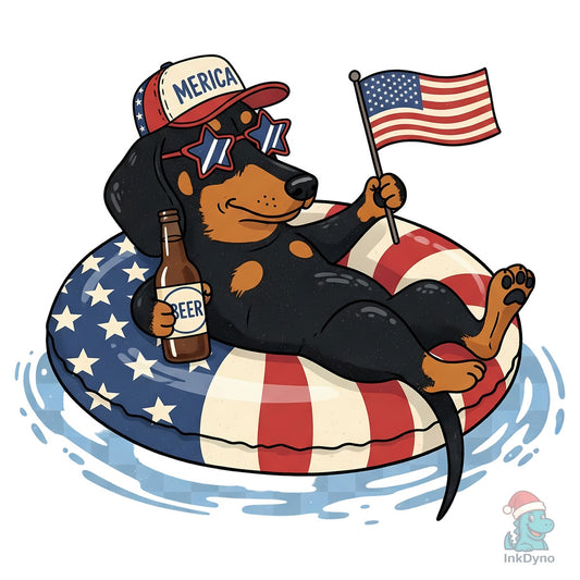 Patriotic Dog Sublimation Usa - DTF Transfer