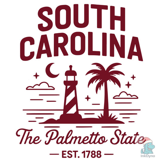 South Carolina the Palmetto State - DTF Transfer
