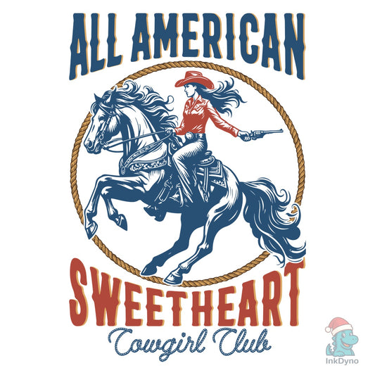 All American Sweetheart Cowgirl - DTF Transfer