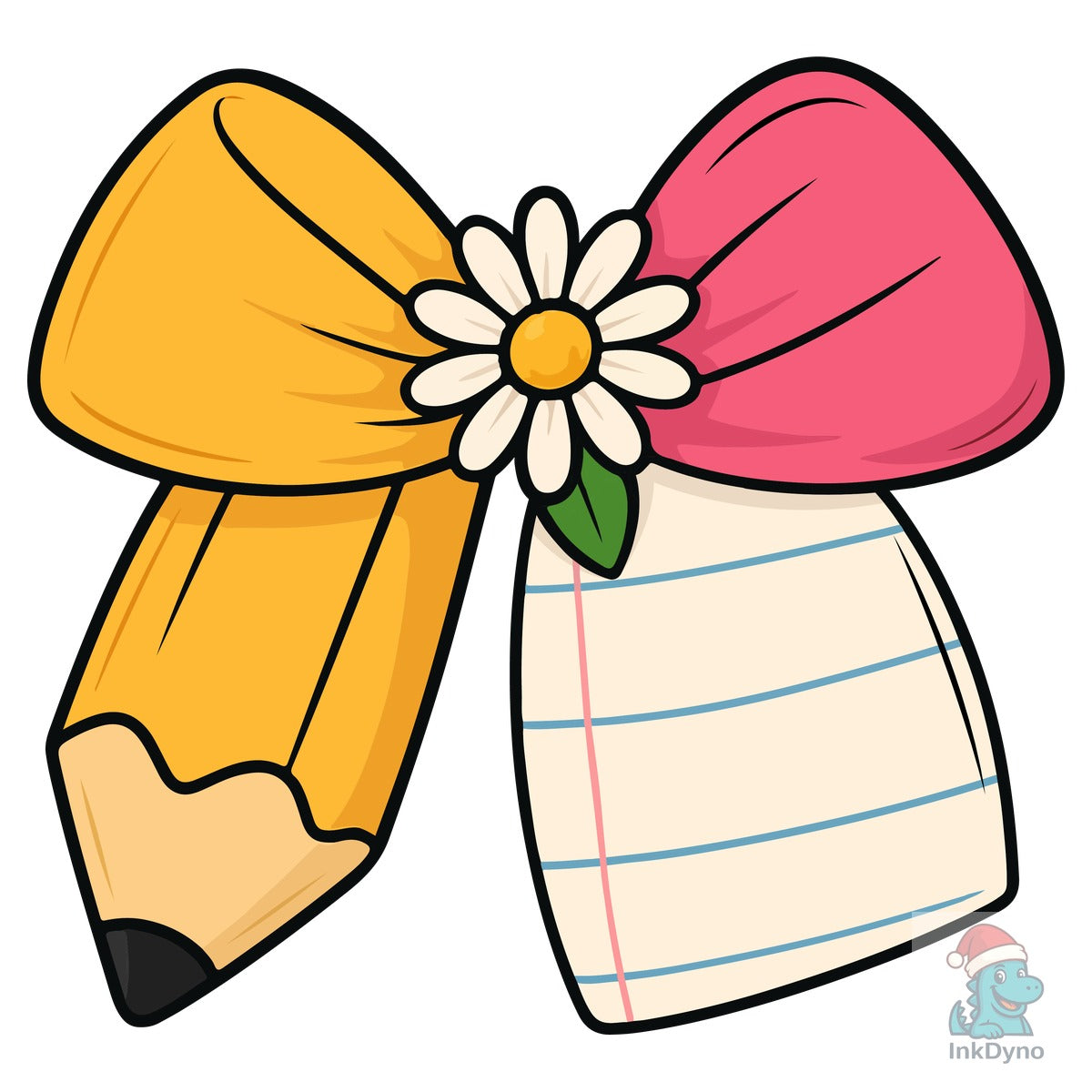 Back to School Pencil Bow Heat-Press
