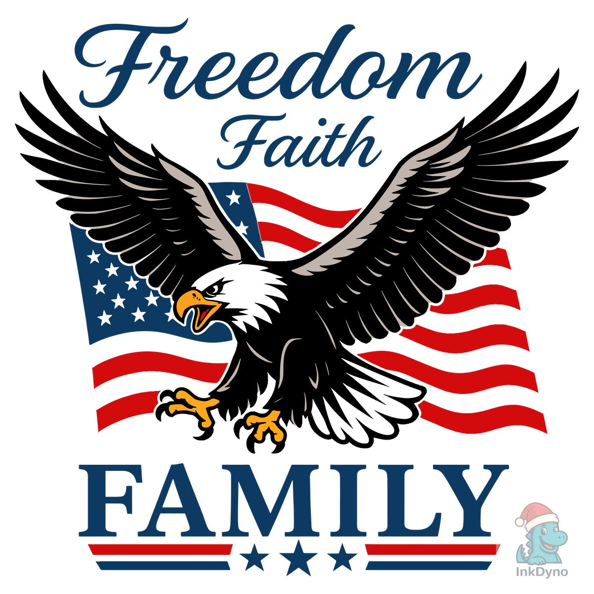Freedom Faith Bald Eagle T-Shirt