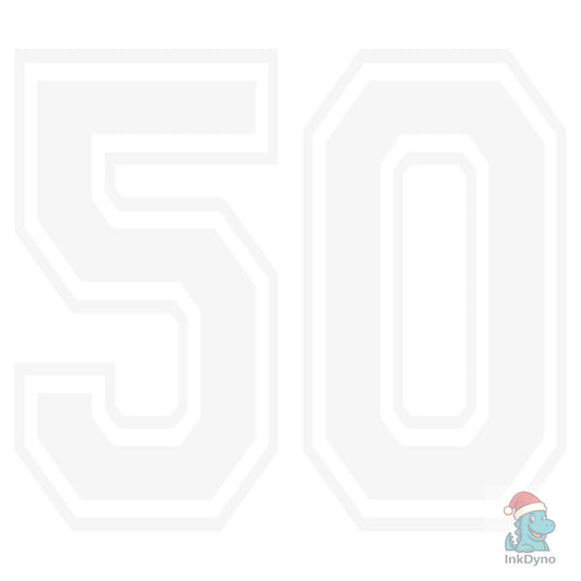 Number 50 Birthday Varsity Sports Team - DTF Transfer