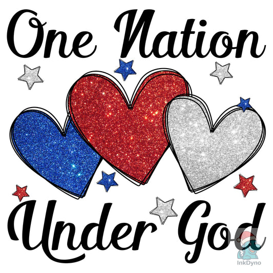 One Nation Under God Christian - DTF Transfer