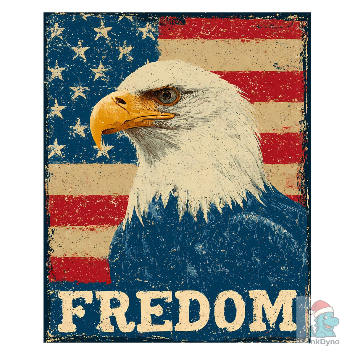 Patriotic Eagle American Flag
