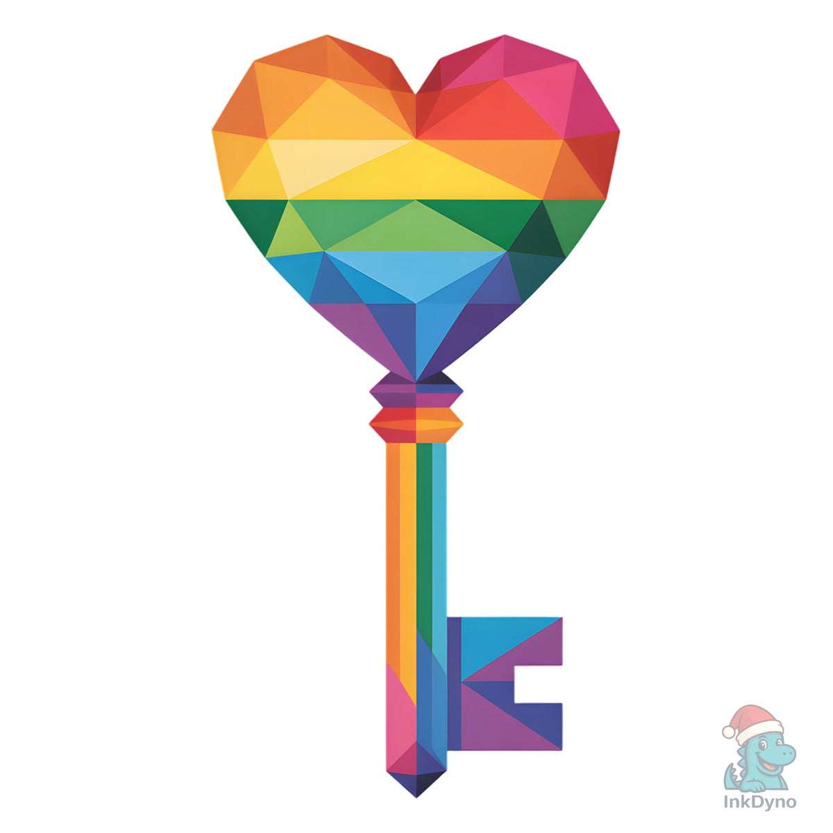 Rainbow Heart Key