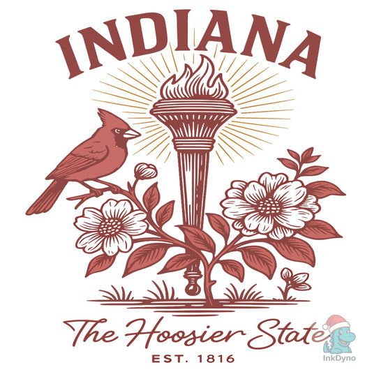 Indiana the Hoosier State - DTF Transfer