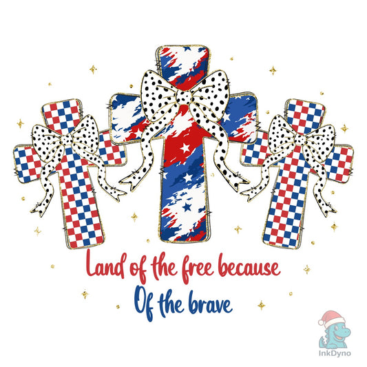 Land of the Free Brush Stroke - DTF Transfer