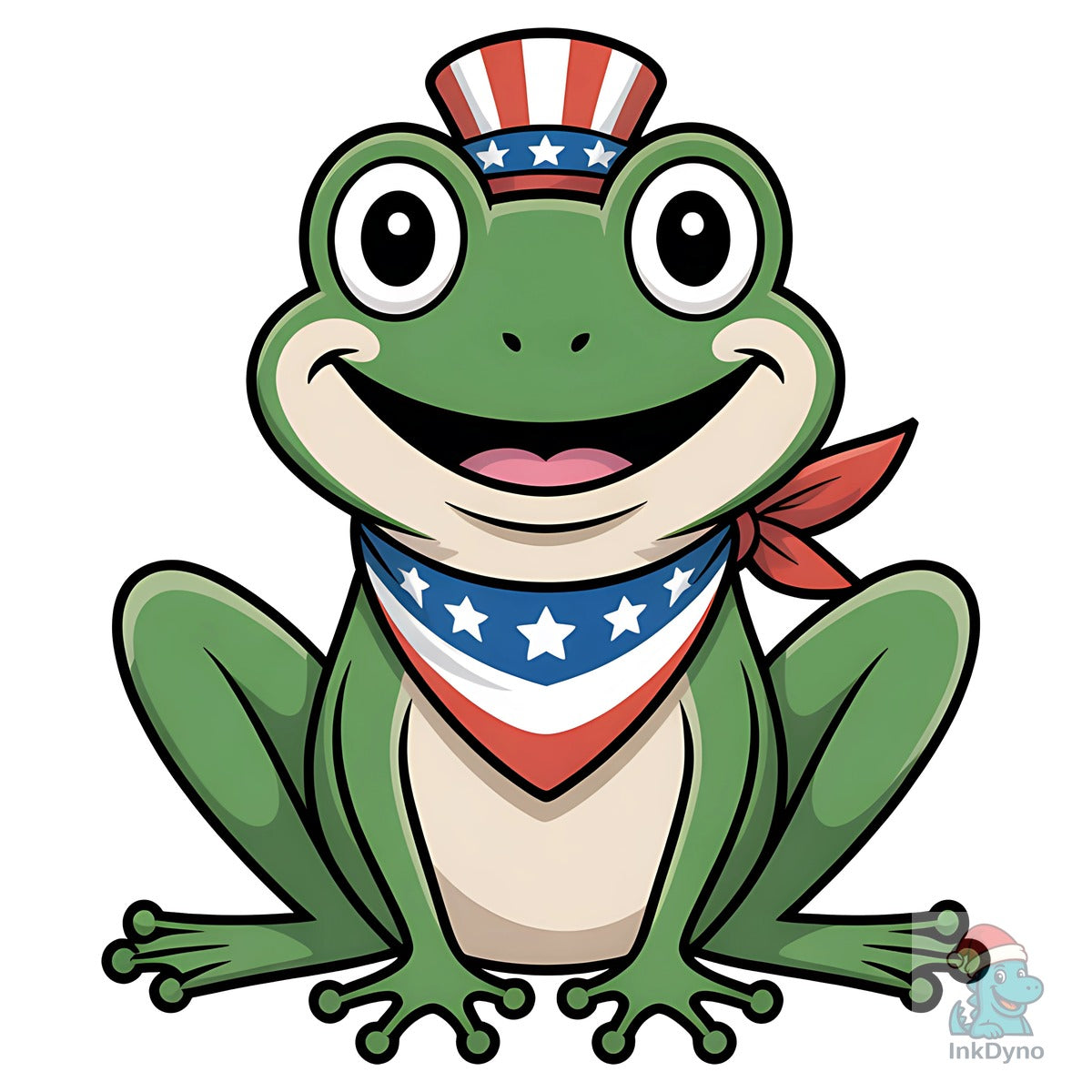 Patriotic Frog Crossed Arms USA