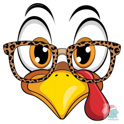 Cute Turkey Face Tee Design