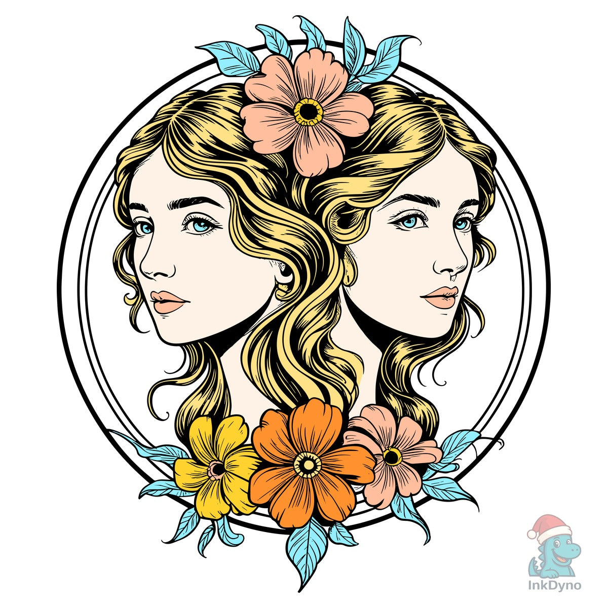 Gemini Zodiac Sign Astrology Design