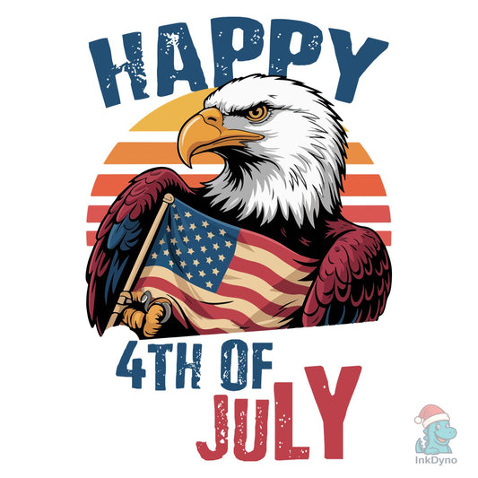 Happy 4th July USA Flag T-shirts Design - DTF Transfer