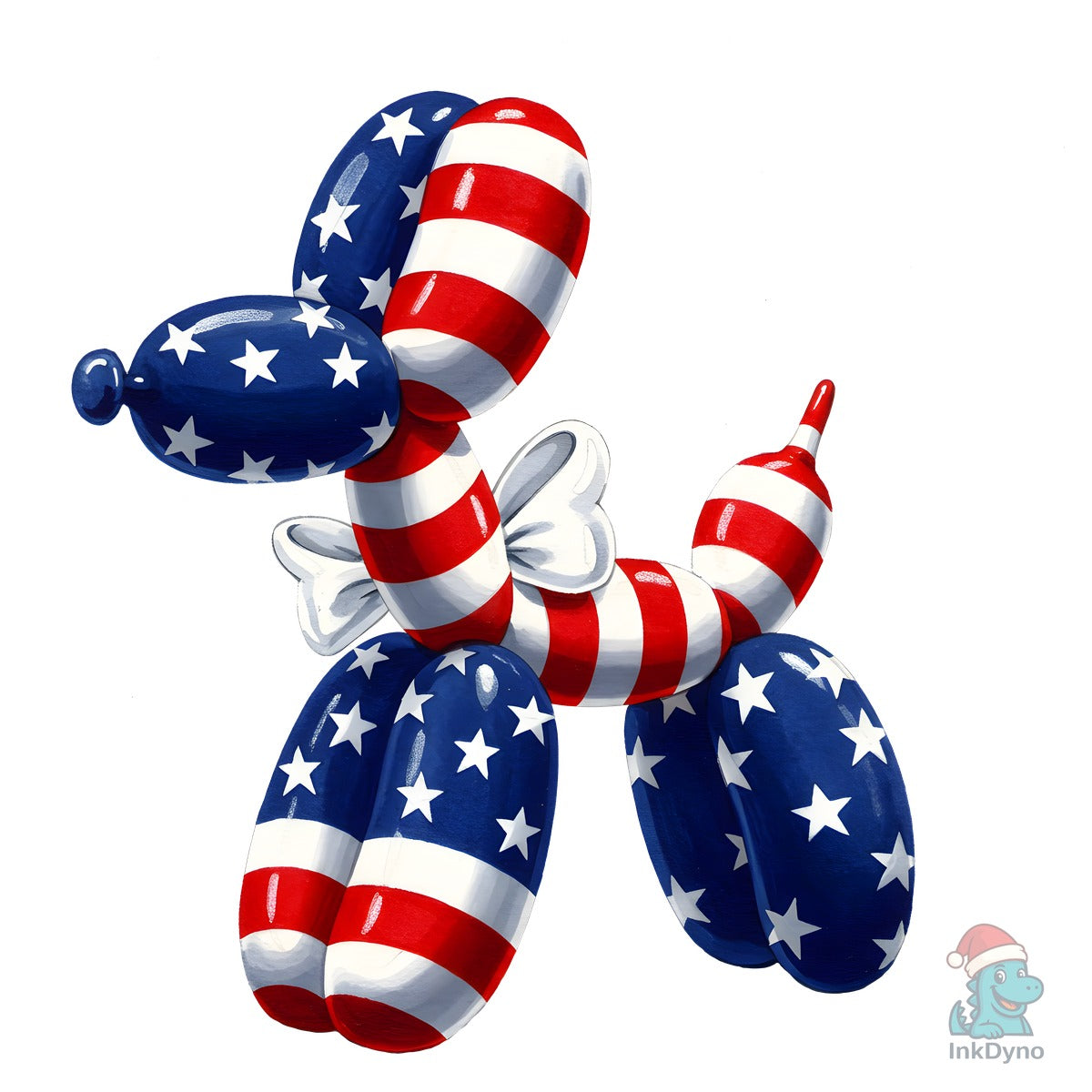 4th of July USA Flag Balloon Dog