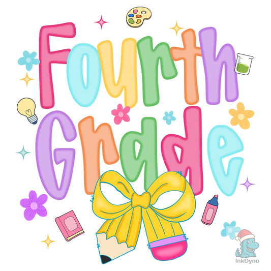 Preppy Fourth Grade Design - DTF Transfer