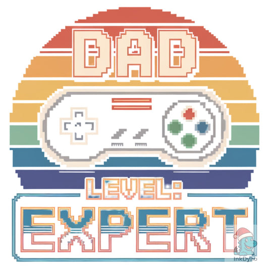 Dad Level Expert Retro Gaming Controller - DTF Transfer