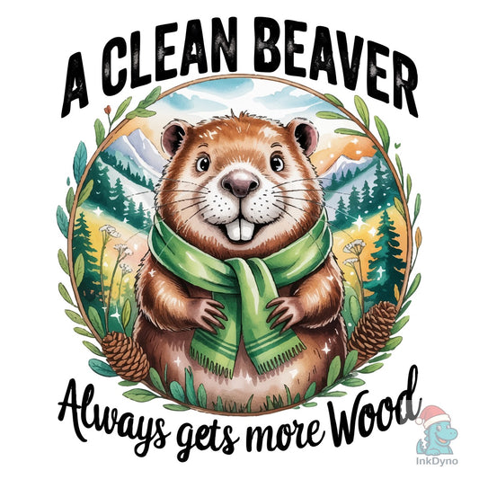 Funny Beaver - Clean Wood Humor - DTF Transfer