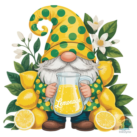 Lemonade Gnome - Summer Cute Art - DTF Transfer