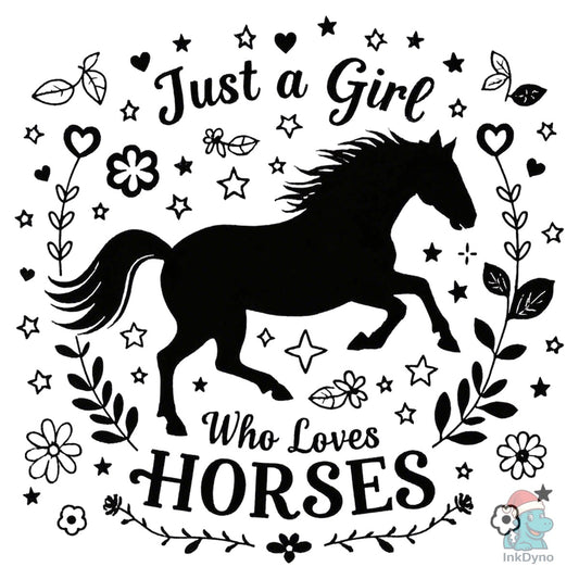 Horse Riding Girl T-Shirt Design - DTF Transfer