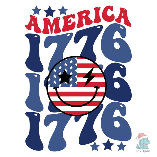America 1776 Retro 4th of July - DTF Transfer