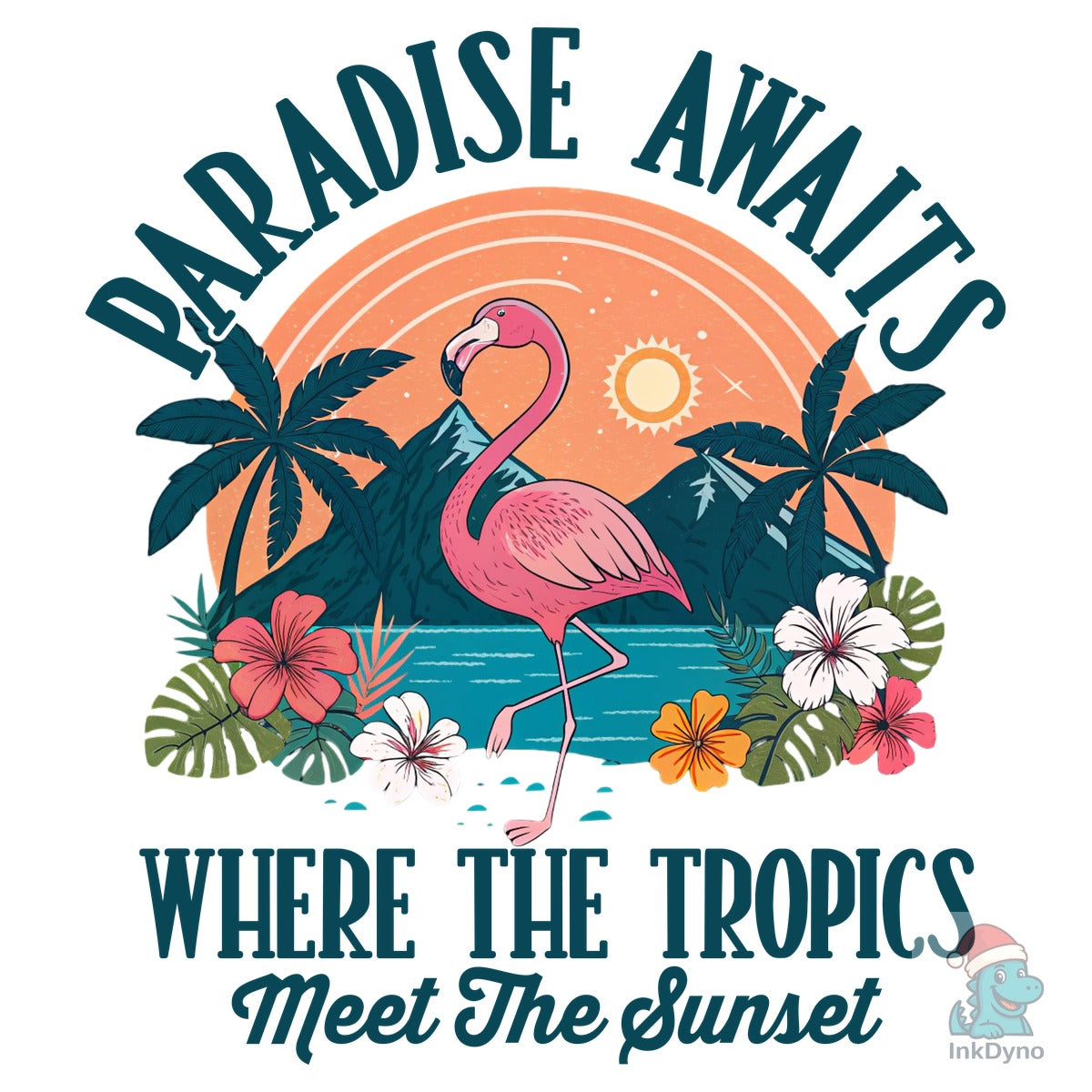 Summer Sunset Flamingo Summer Vibes