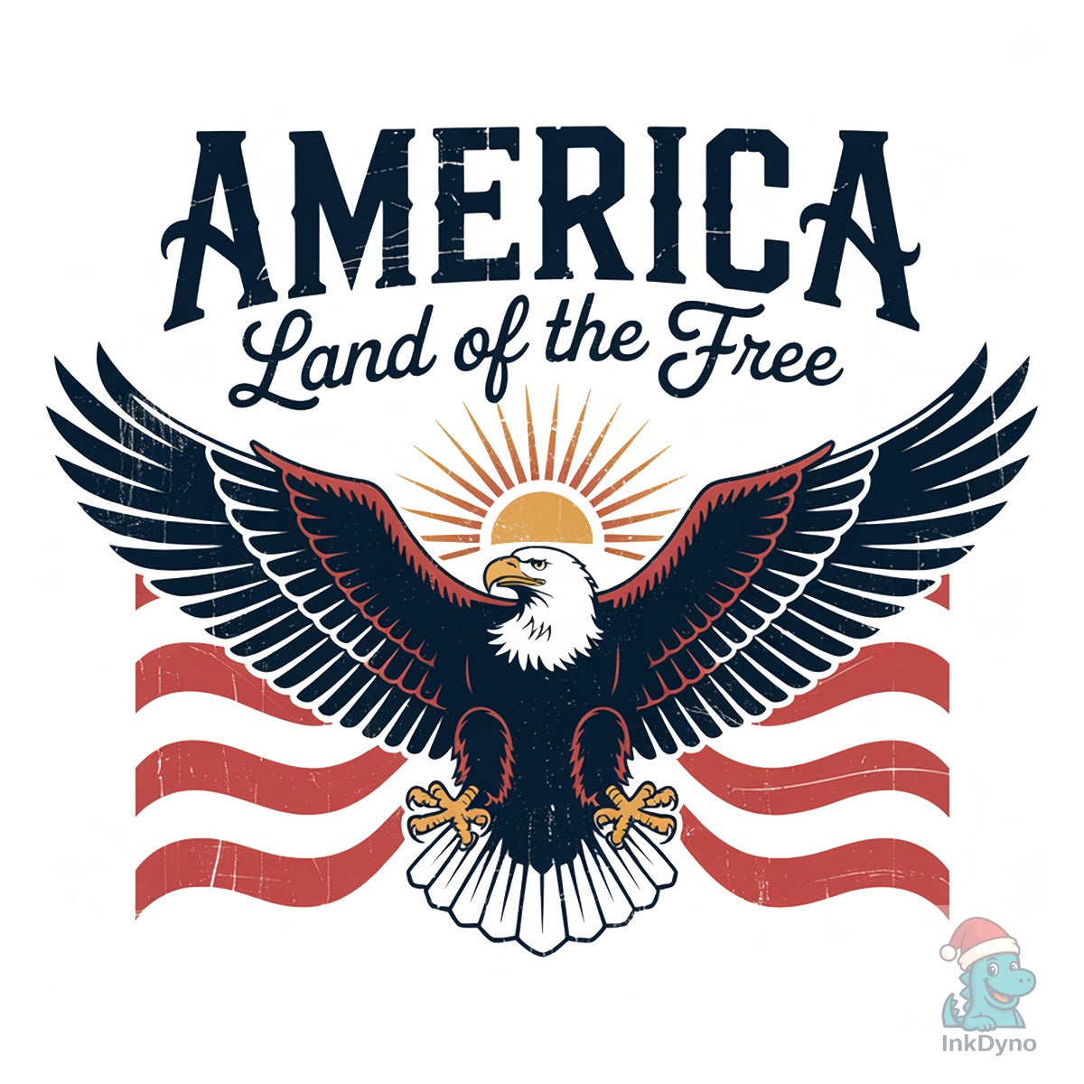 4th of July Shirt USA Flag Eagle