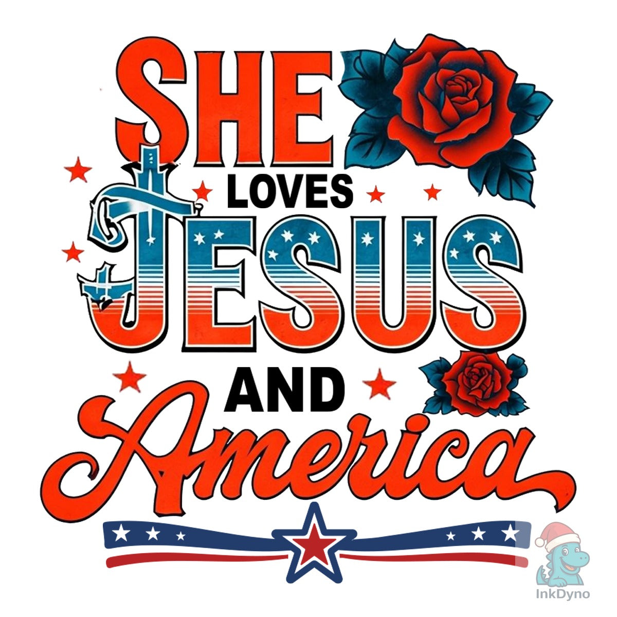 She Loves Jesus and America Floral