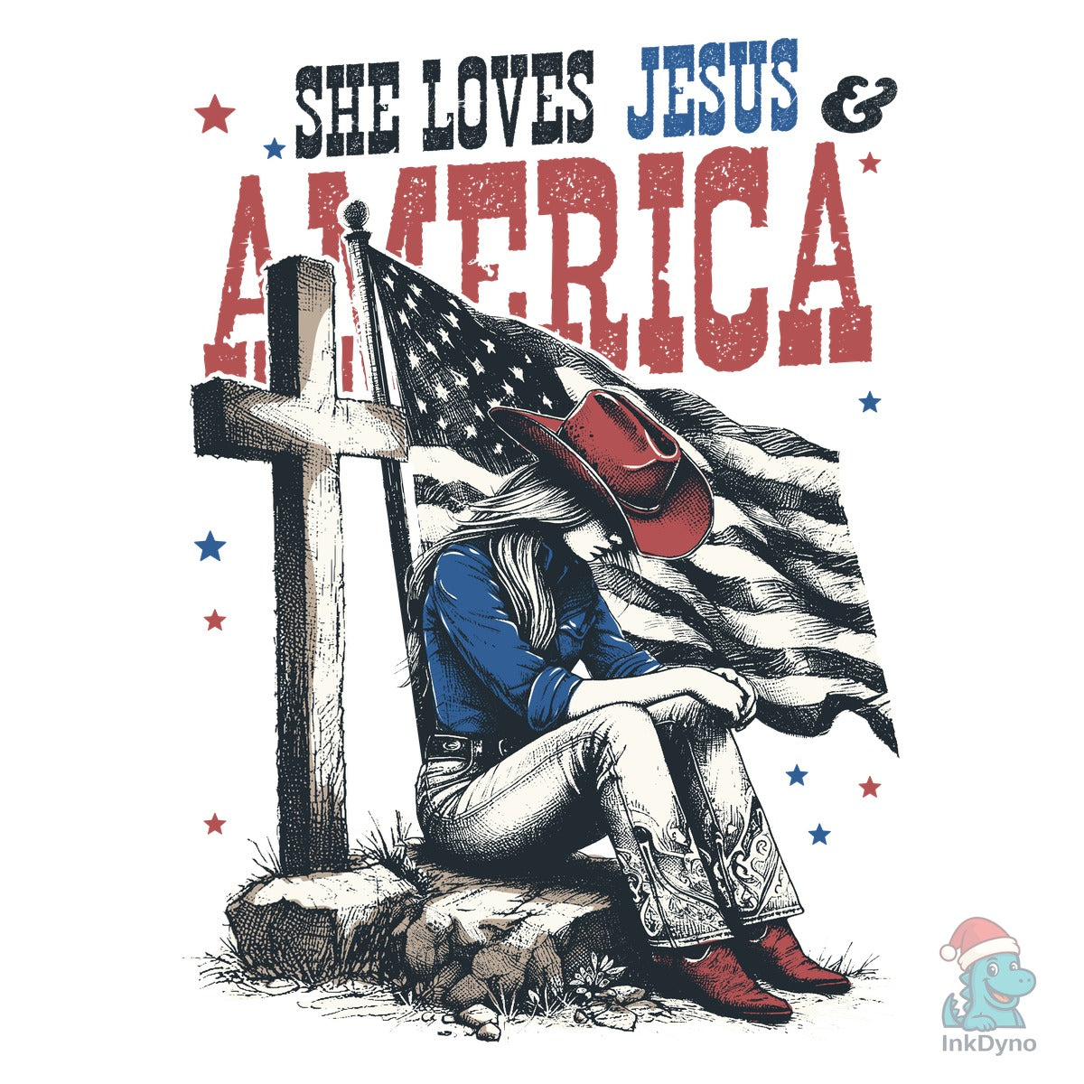 She Loves Jesus and America Shirt PN