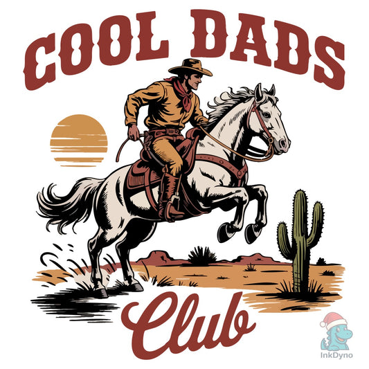 Cool Dads - Sunset Cowboy Design - DTF Transfer